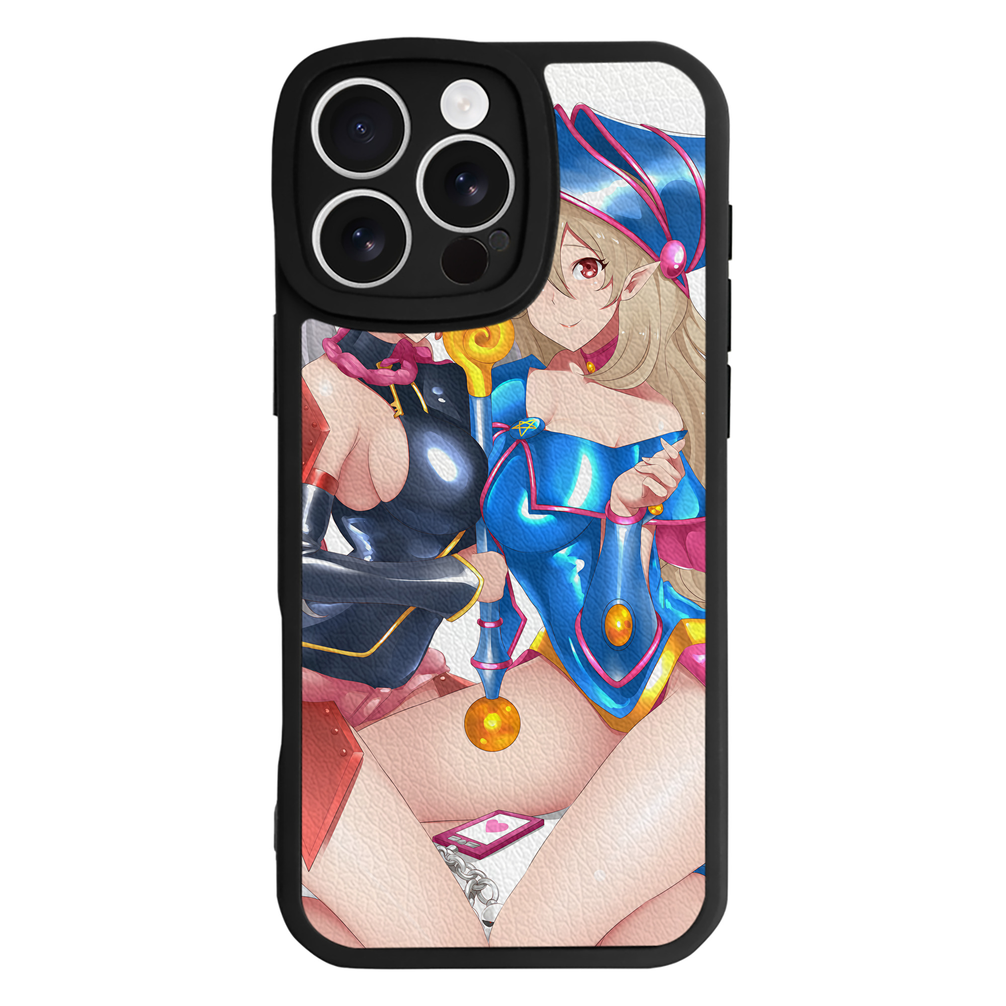 （画像用） 遊☆戯☆王 Yu-Gi-Oh! 【iPhone 16シリーズ対応】シリコンスマホケース（レザー調） 材質：シリコン